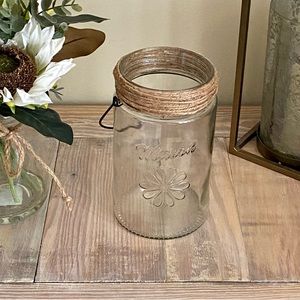 Mason Jar Floral & Twine Vase 🌼